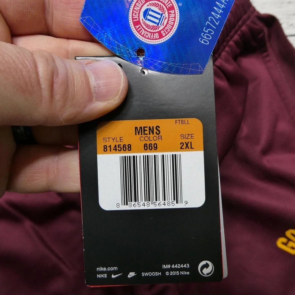 Minnesota Golden Gophers Pants Mens 2XL Red NCAA Football Nike Therma Fit Warm